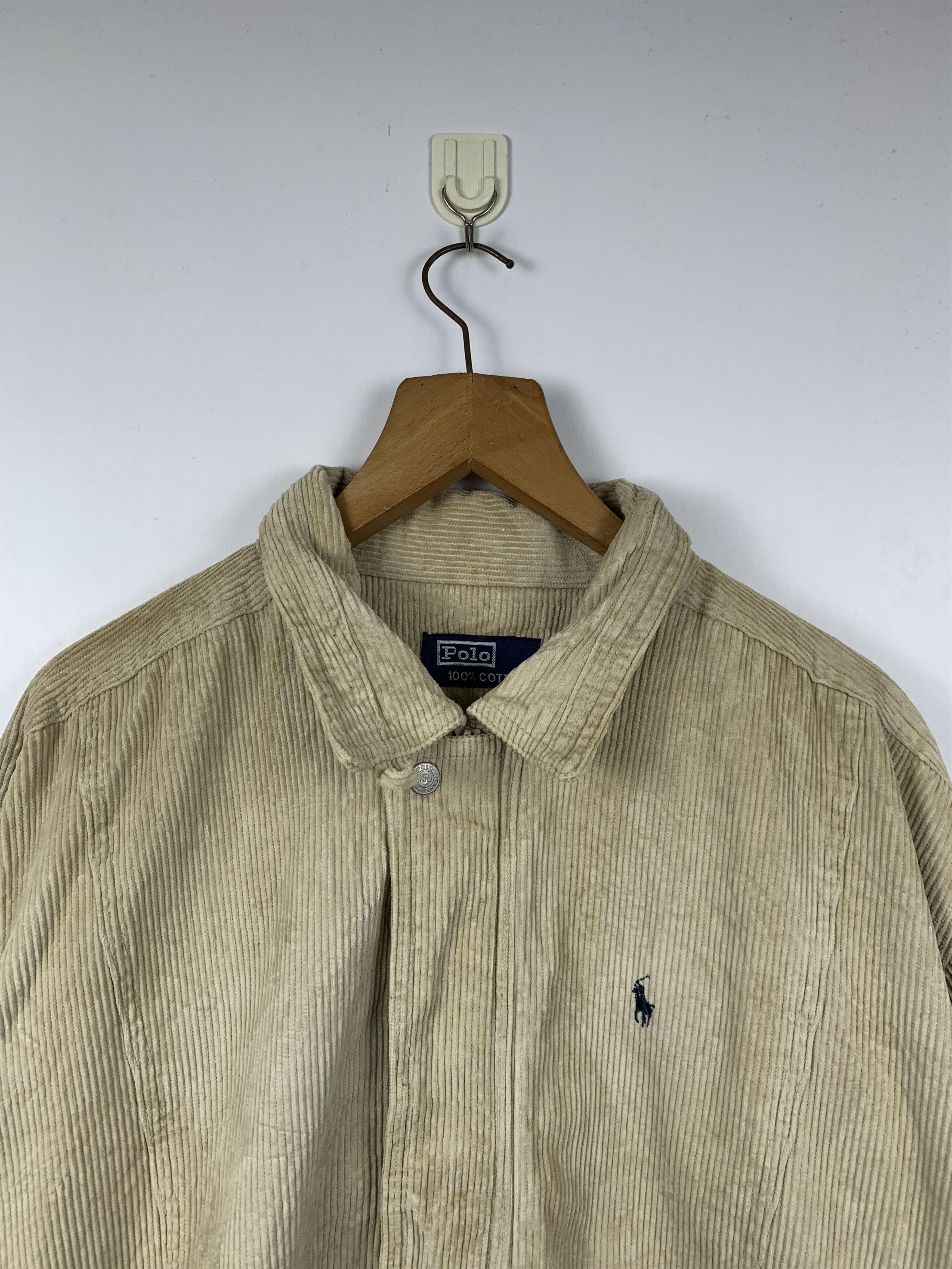 Polo Ralph Lauren Vintage 90s Polo Ralph Lauren Velvet Denim Jacket J1264 Size US M / EU 48-50 / 2 - 2 Thumbnail