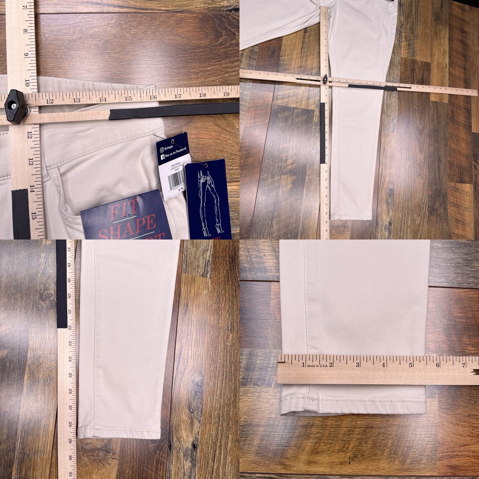 Chaps Chaps Jegging Womens 12 Khaki Mid Rise Stretch Logo Zip 5-Pocket City Slim Machine Washable Brown Cotton Blend Sateen Inseam 29 New Size 34" / US 12 / IT 48 - 9 Thumbnail