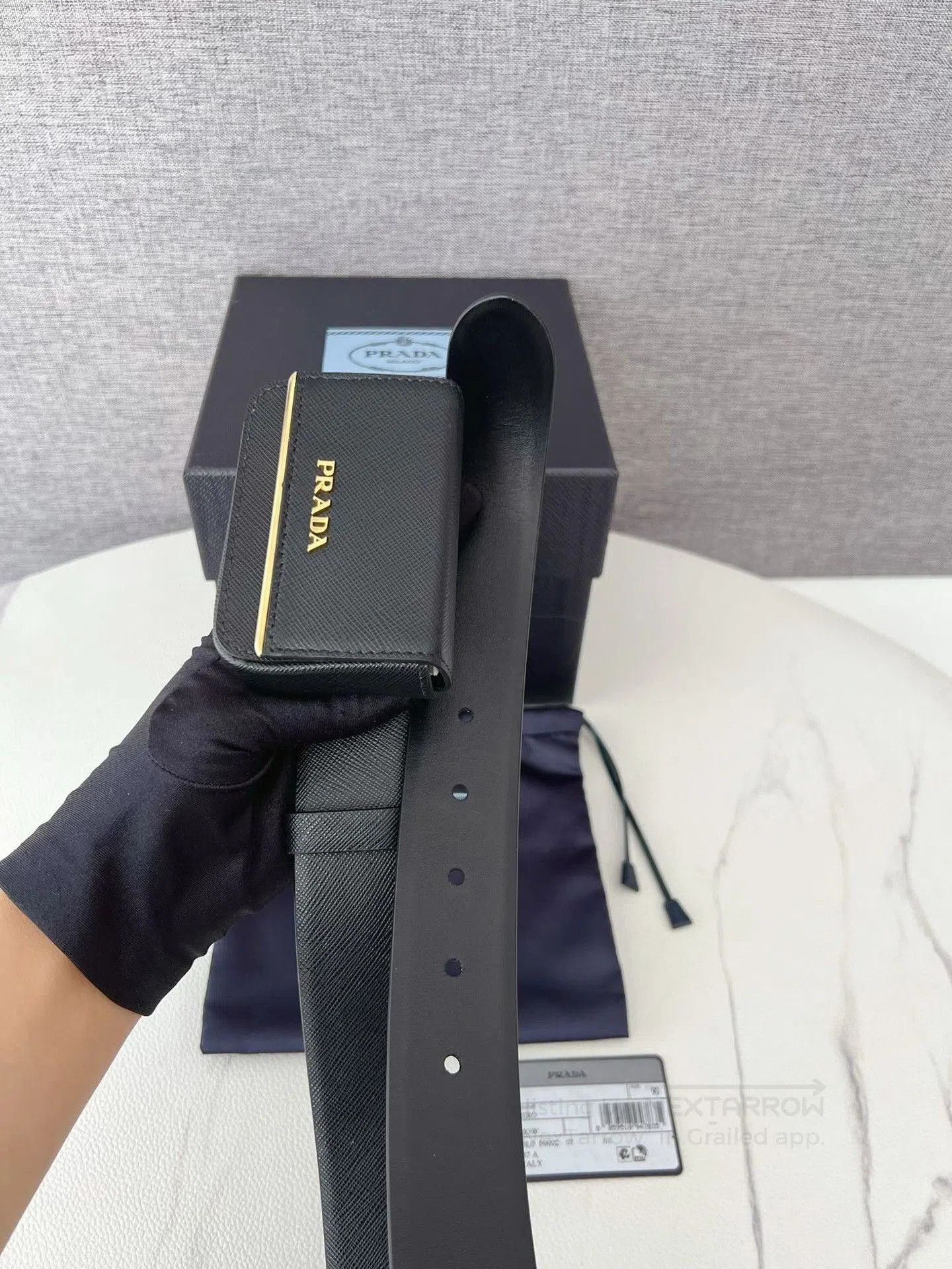 Prada Prada Black Belt Card Wallet. Size ONE SIZE - 6 Thumbnail