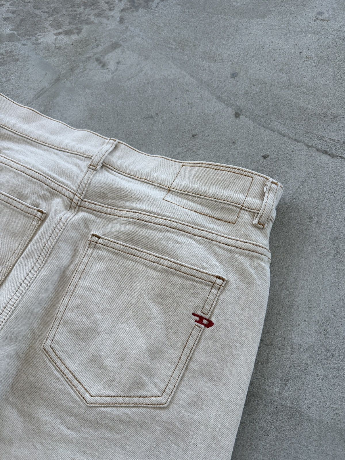 Diesel Diesel Denim Jeans Beige Embroidered Logo Women’s Size W27 Size 27" / US 4 / IT 40 - 8 Thumbnail