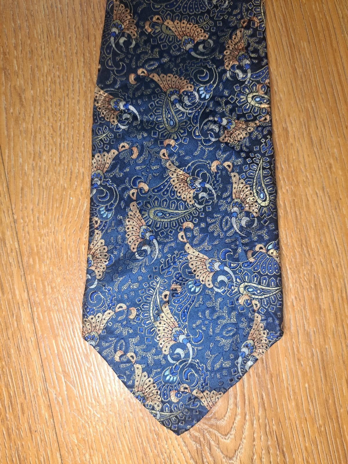 Robert Talbott Robert Talbott Best of Class Tie Mens Paisley Blue Gold Silk Size ONE SIZE - 1 Thumbnail