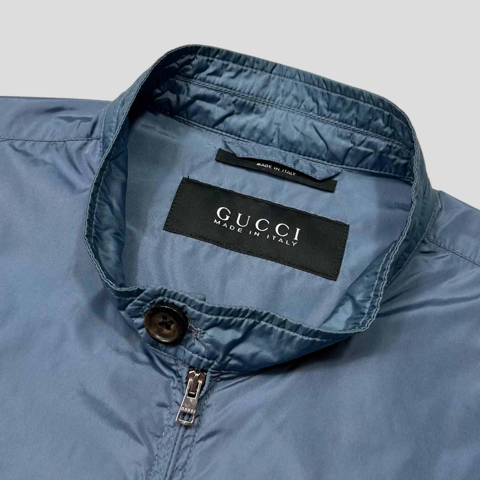 Gucci Gucci 2012 Baby Blue Stripe Seam Nylon Shimmer Jacket IT52 L Size US L / EU 52-54 / 3 - 6 Thumbnail