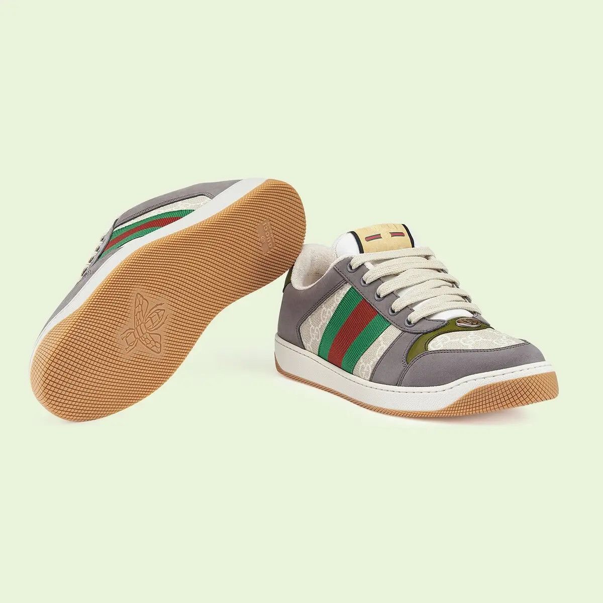 Gucci o1s1wg111025 Screener Sneakers With Web in Multicolor Size US 11.5 / EU 44-45 - 5 Thumbnail