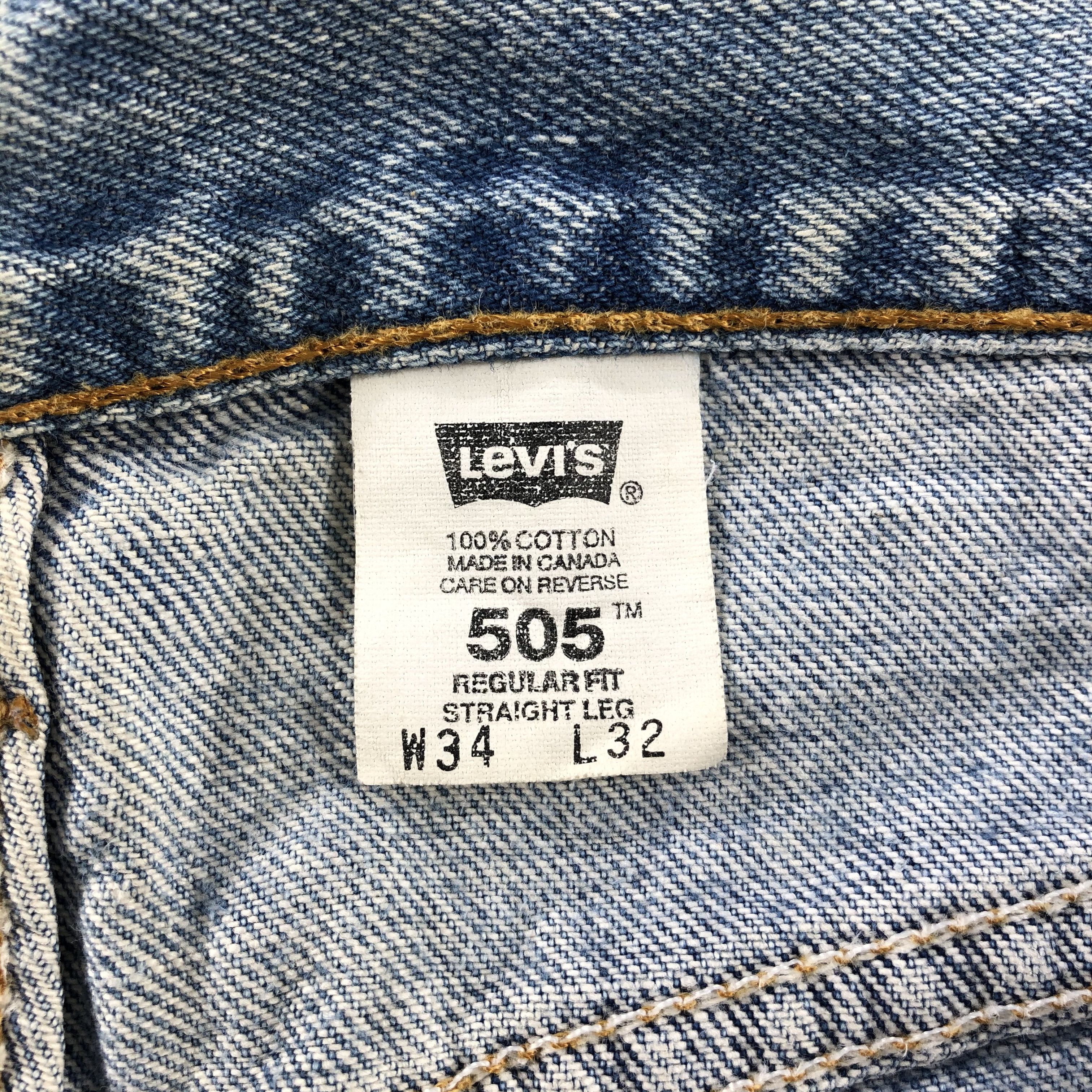 Levi's Vintage 90s Light Wash Levis 505 Jeans-J1191 Size US 33 - 9 Thumbnail