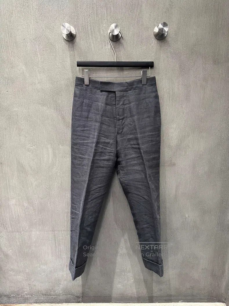 Thom Browne size M Linen Pants Gray