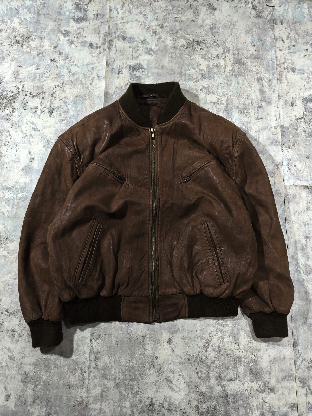 Leather Vintage Paris Dakar Leather Bomber Jacket Size US L / EU 52-54 / 3 - 2 Thumbnail