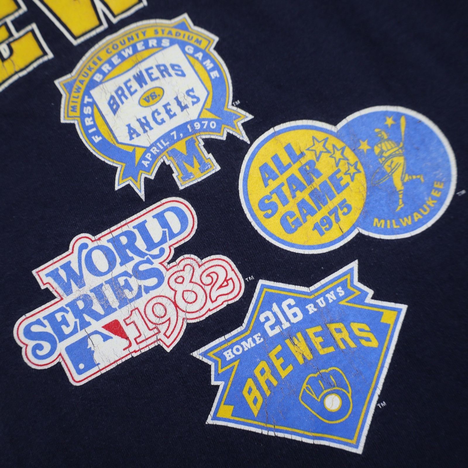 MLB × Majestic × Vintage Vintage Majestic Wilwaukee Brewers Graphic T Shirt Size US XL / EU 56 / 4 - 12 Thumbnail