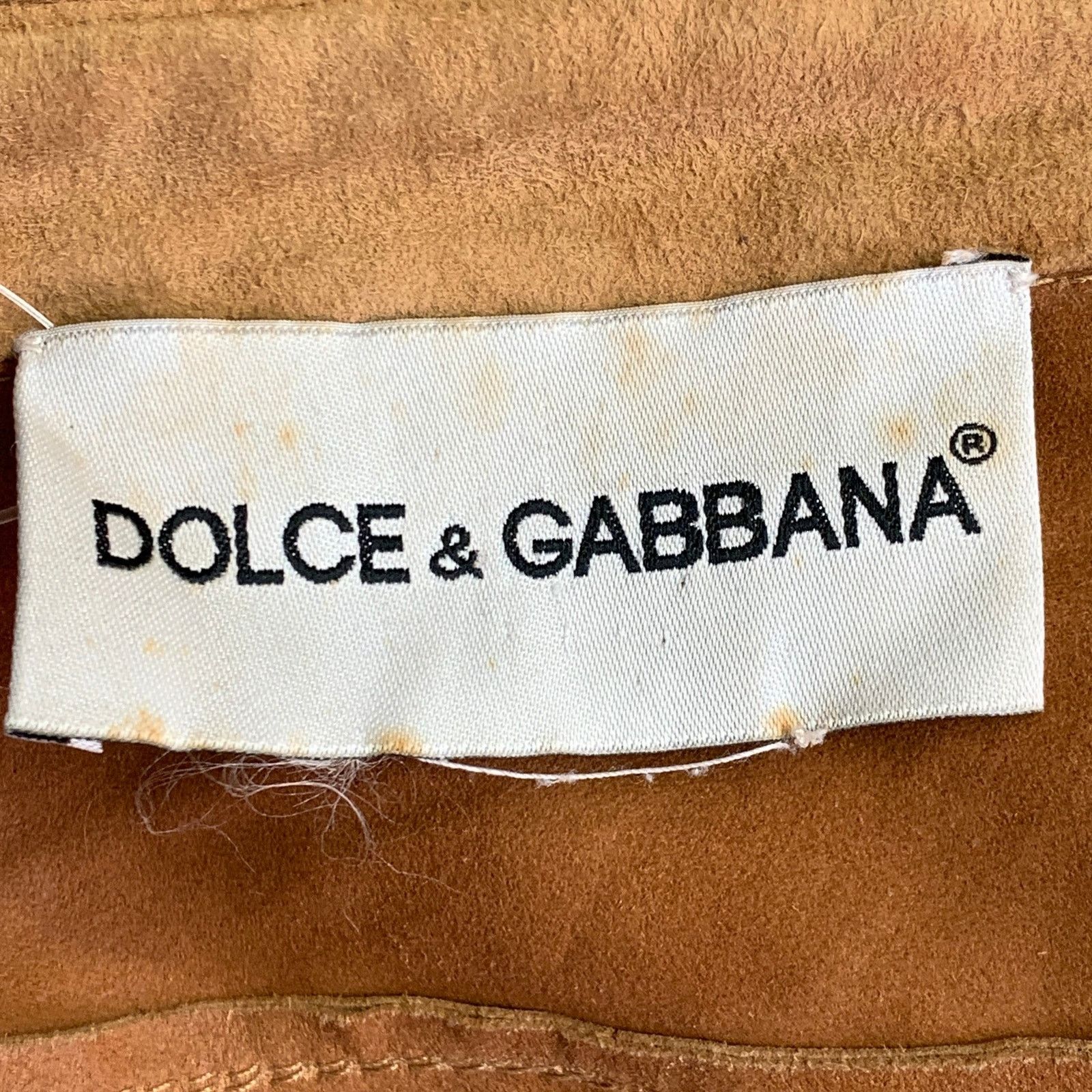 Dolce & Gabbana Camel Suede Military Two Pockets Epaulets Long Sleeve Shirt Size US XS / EU 42 / 0 - 10 Thumbnail