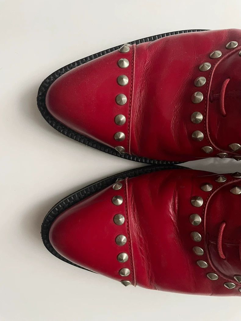 Comme des Garcons Comme Des Garcons 00 AW Red studded leather shoes 2504-Next Size US 6 / EU 39 - 3 Thumbnail