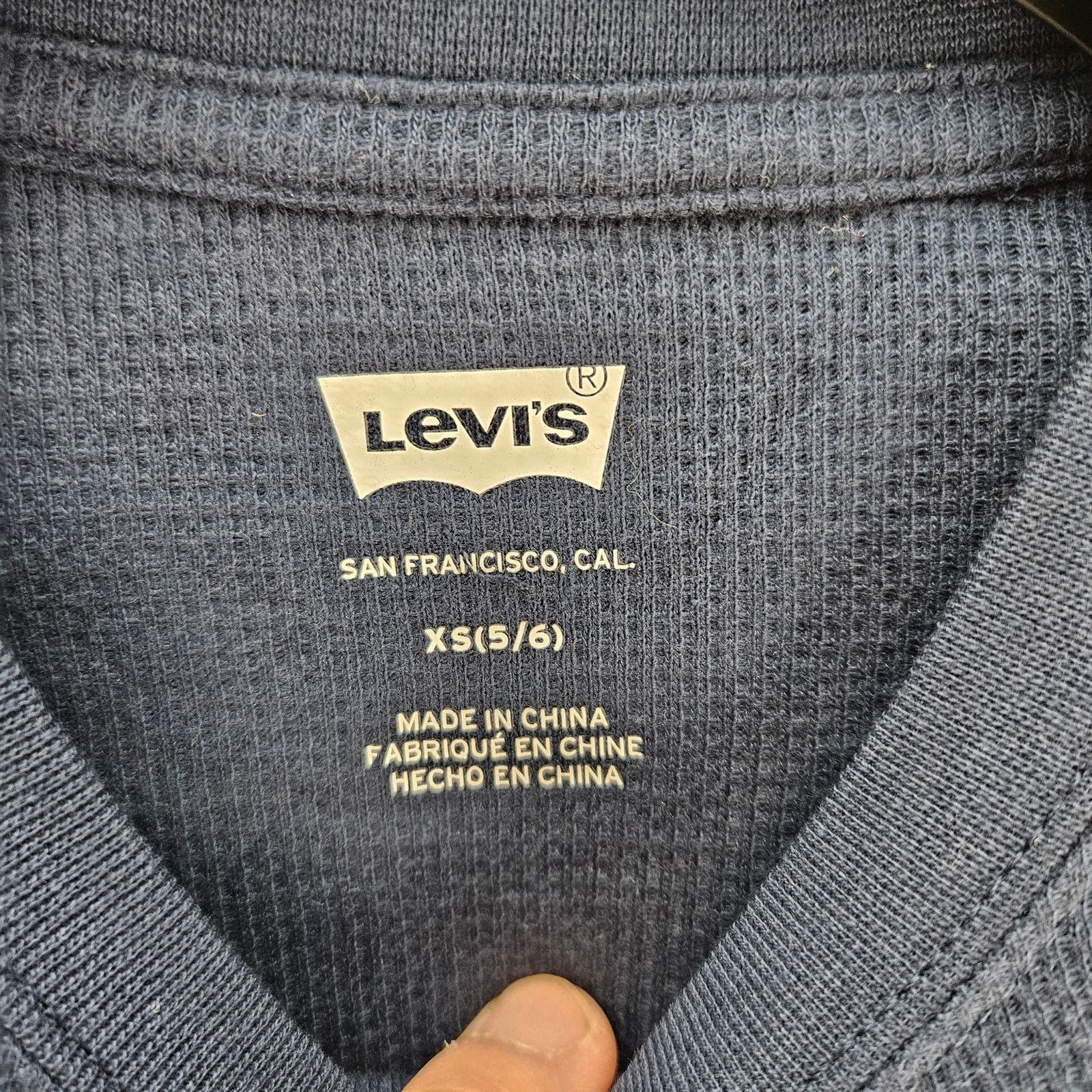Levi's LEVI'S BOYS XS(5/6) WAFFLE LONG SLEEVE & FLANNEL SHIRT COMBO Size US XS / EU 42 / 0 - 3 Thumbnail