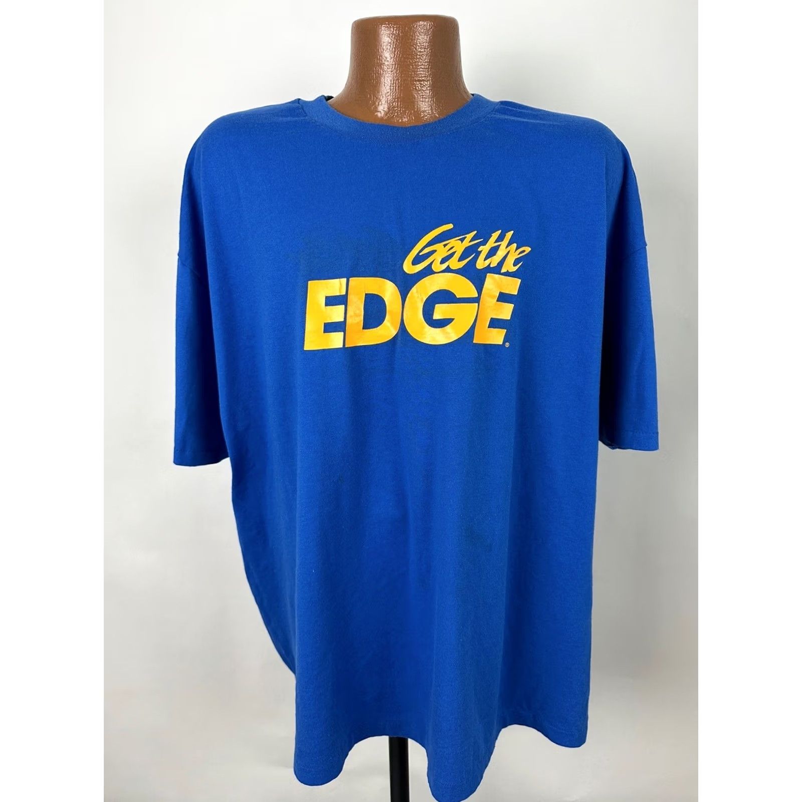 Hanes VINTAGE 90s Get the EDGE Shirt 2XL Fitness Personal Training Gym Muscle Workout Blue Size US XXL / EU 58 / 5 - 3 Thumbnail