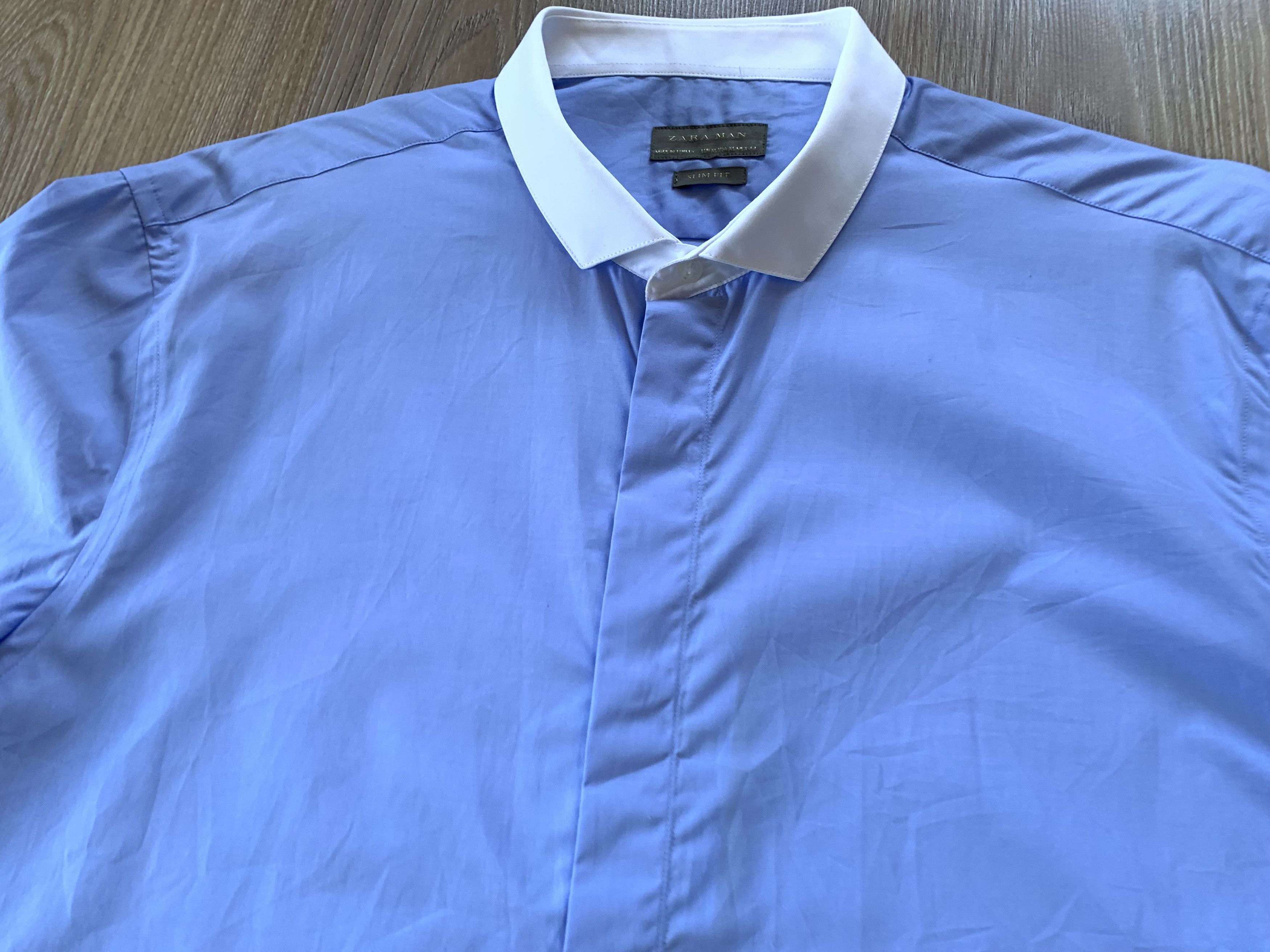 Zara Zara Man Slim Fit Cotton Long Sleeve Dress Shirt Size US XL / EU 56 / 4 - 3 Thumbnail