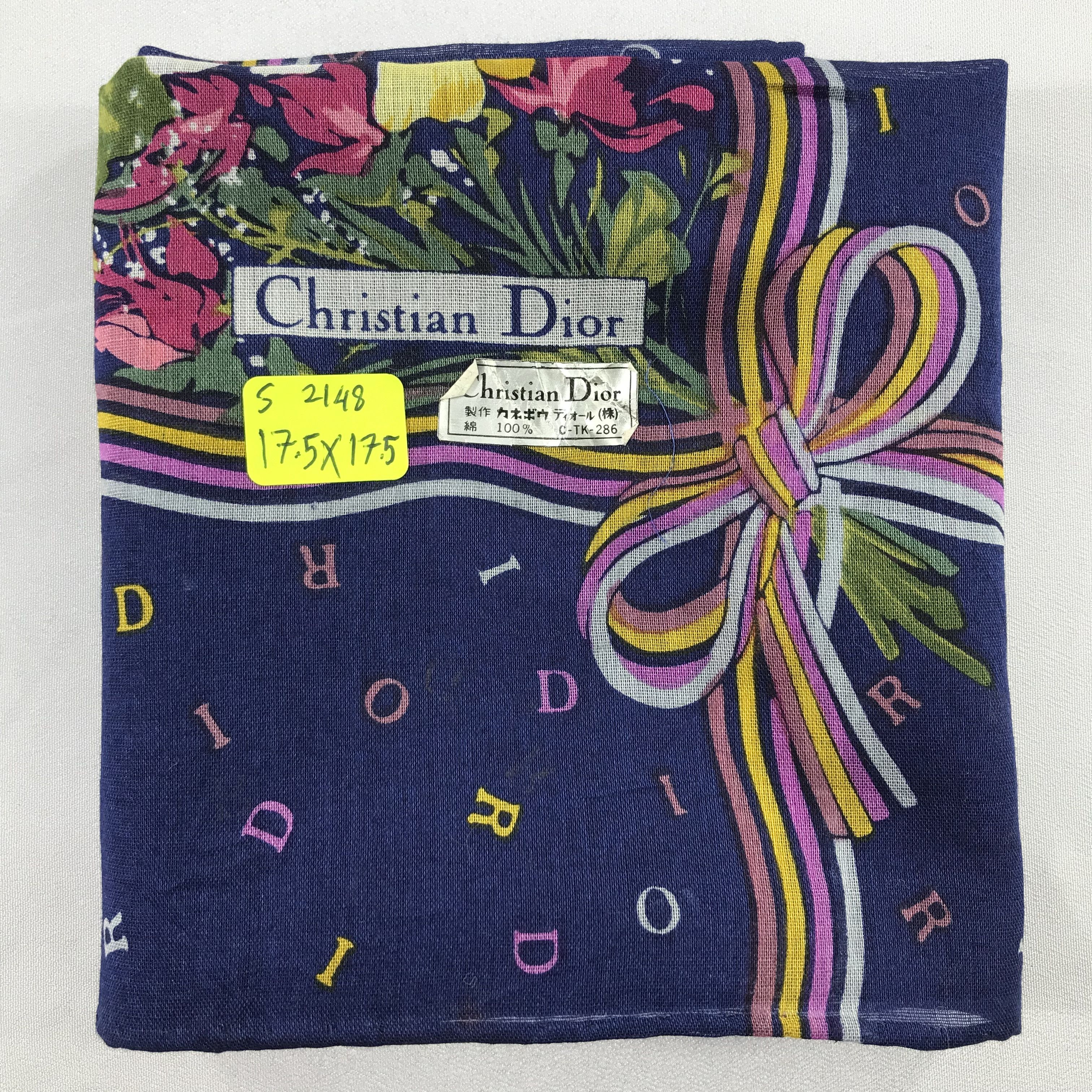 Vintage Christian Dior Bandana / Handkerchief / Neckerchief - S2148 Size ONE SIZE - 5 Thumbnail
