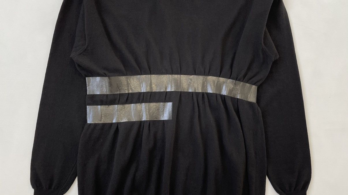 Maison Margiela A/W 09 Black Wool ‘Tape’ Effect Sweater Size US L / EU 52-54 / 3 - 5 Thumbnail