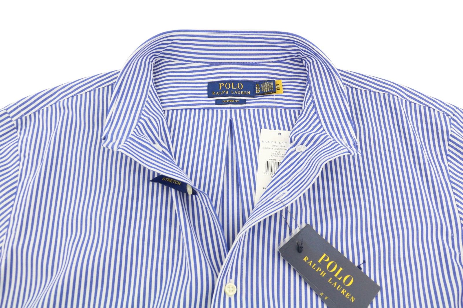 Ralph Lauren CORE REPLEN XL Stretch Custom Fit Striped Button Down 87014 Size US XL / EU 56 / 4 - 4 Thumbnail