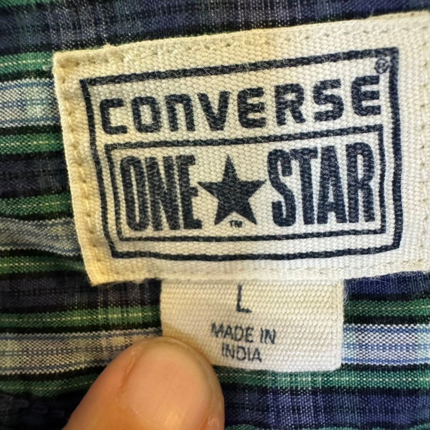 Converse Converse One Star Men's Plaid Shirt Green Navy 100% Cotton L Size US L / EU 52-54 / 3 - 5 Thumbnail