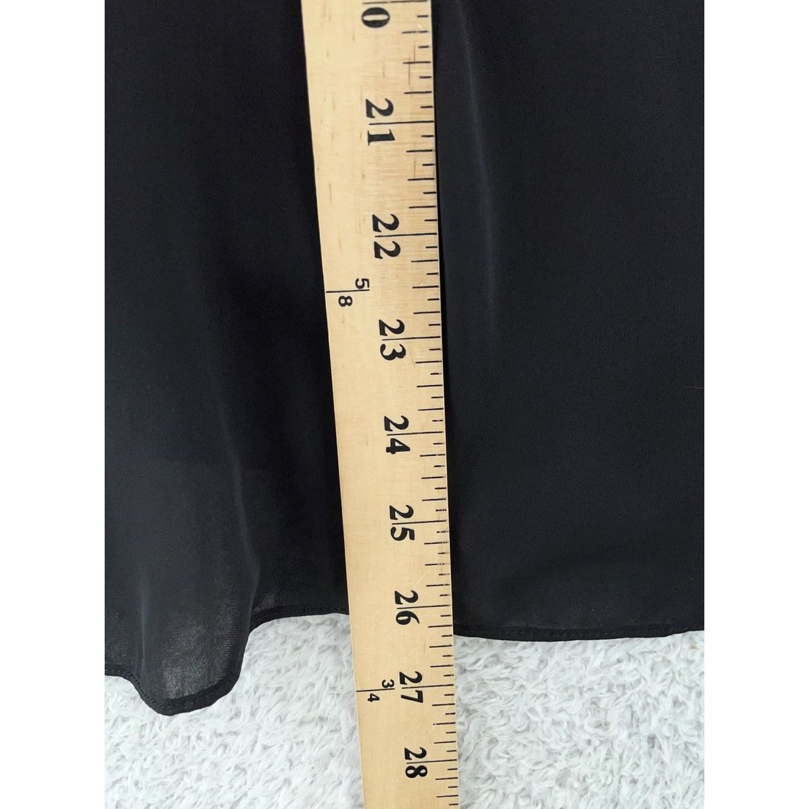 Parker Parker Blouse Top Women's L Black Sleeveless Pleated Back Dressy Tie Neck V-Neck Pullover Casual Travel Size L / US 10 / IT 46 - 4 Thumbnail