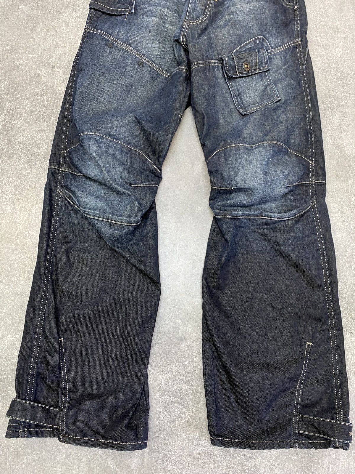 G-Star × Vintage Vintage G Star Raw Denim Biker Cargo Double Knee Pants Size US 34 / EU 50 - 20 Thumbnail