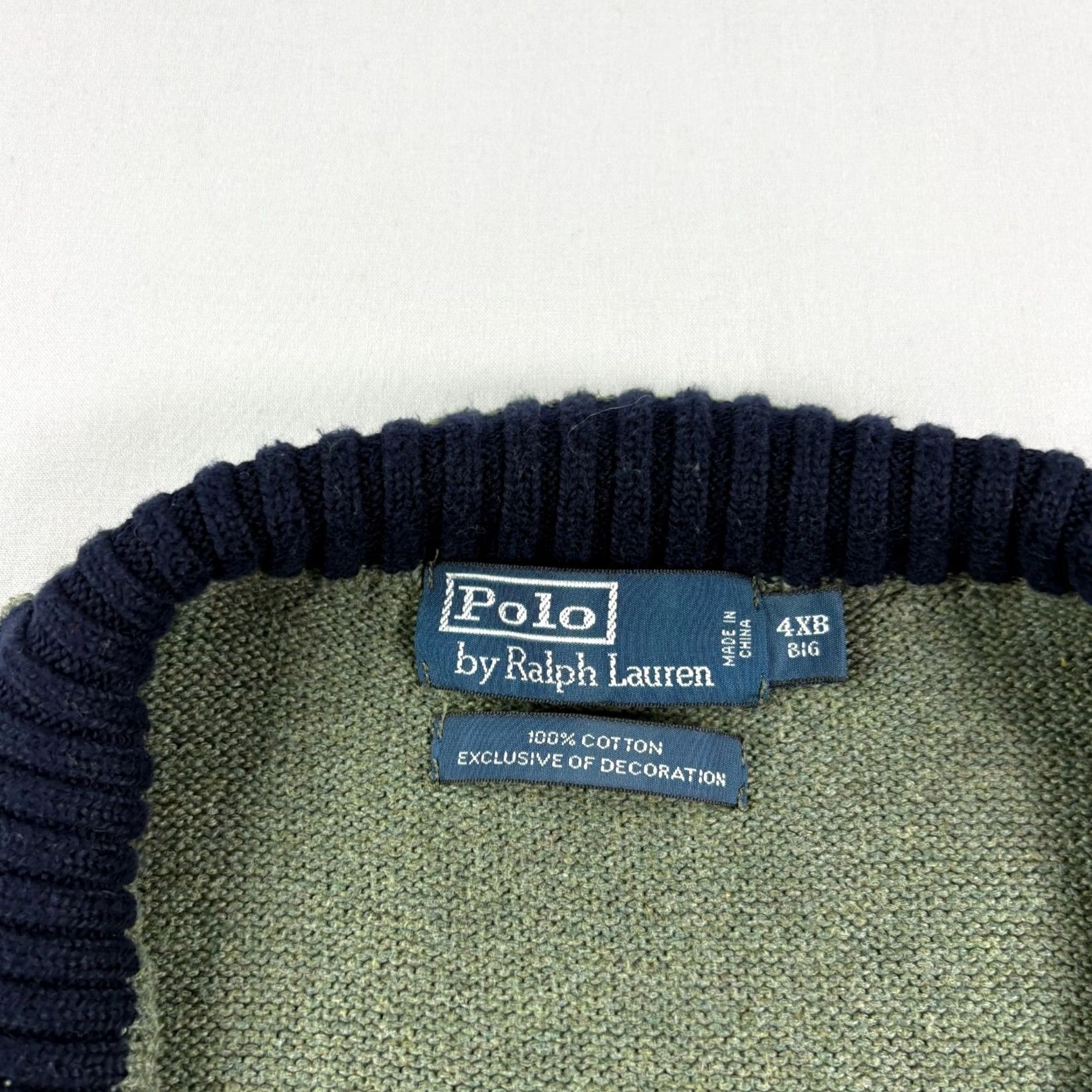 Polo Ralph Lauren Polo Ralph Lauren 1/4 Zip Sweater Mens 4XB Big Green Cotton Pullover Logo Mock Neck Long Sleeve Big & Tall Mens Sweater Size US XXL / EU 58 / 5 - 5 Thumbnail