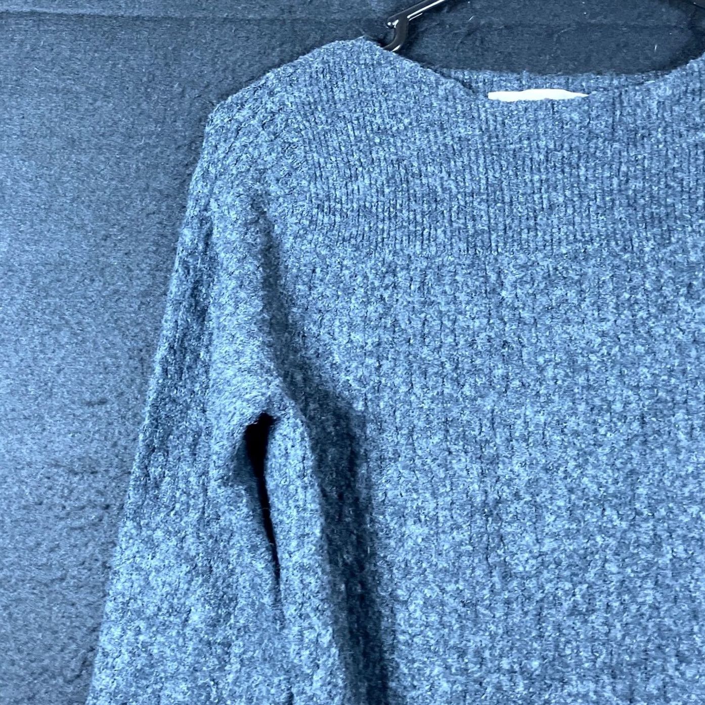 Loft LOFT Gray Crew Neck Long Sleeve Sweater Front Tie Medium Women’s Knit Casual Workwear Size M / US 6-8 / IT 42-44 - 4 Thumbnail