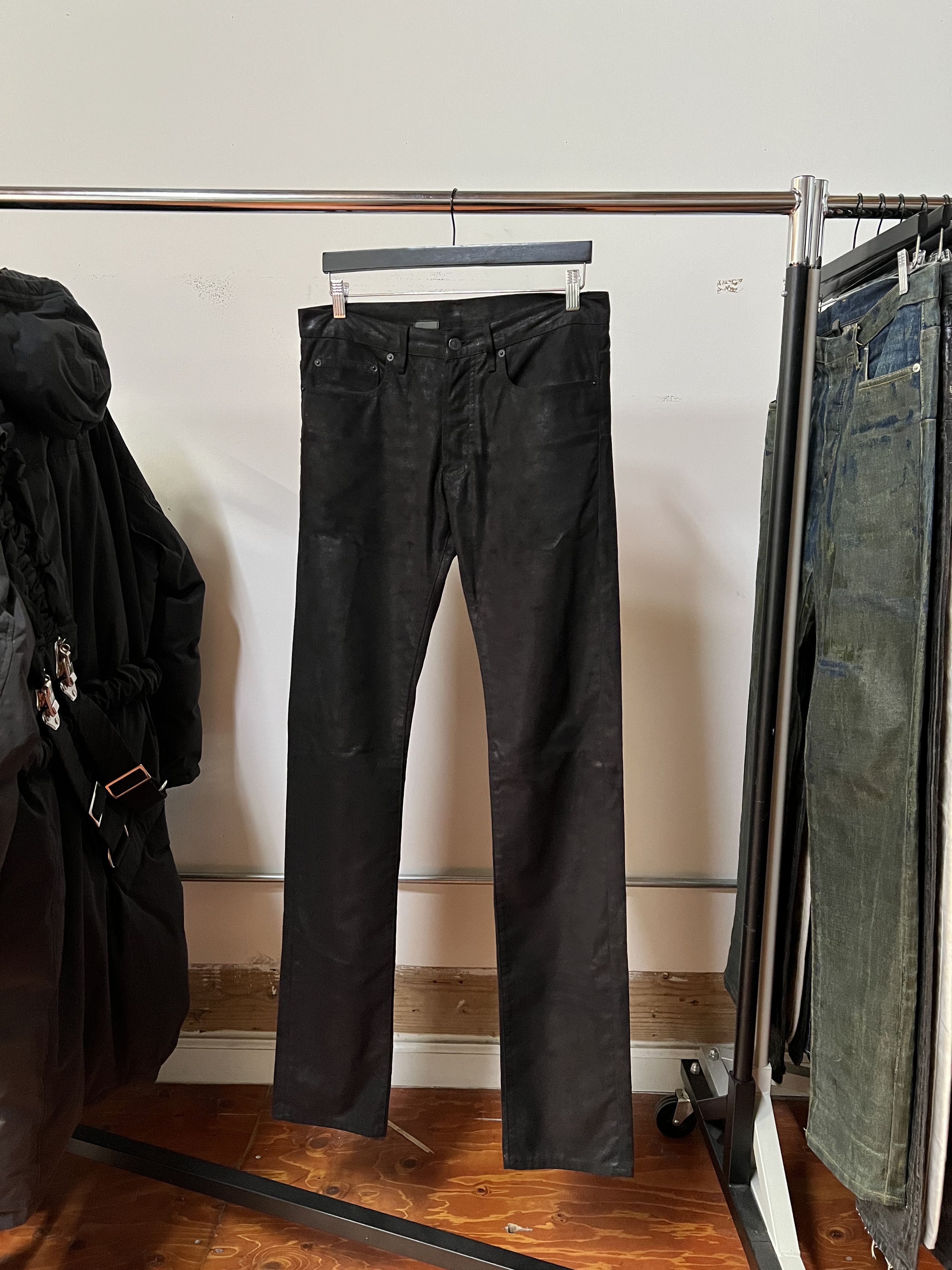 image of Dior Homme Aw08 Moleskin Glitter Jeans in Black, Men's (Size 30)