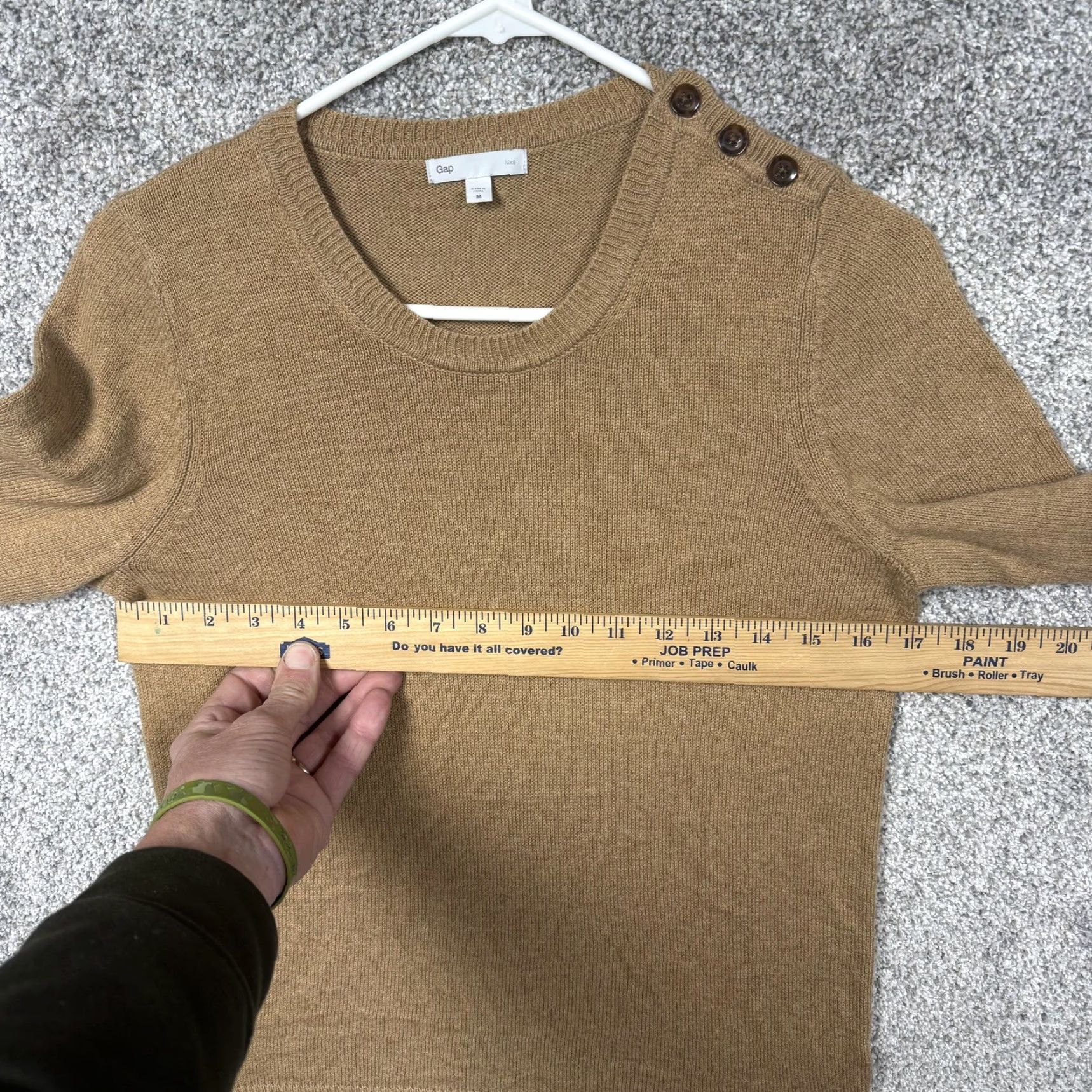 Gap Gap Luxe Sweater Women M Tan Angora Blend Knit Minimalist Preppy 90s Old Money Layering Casual Size M / US 6-8 / IT 42-44 - 4 Thumbnail