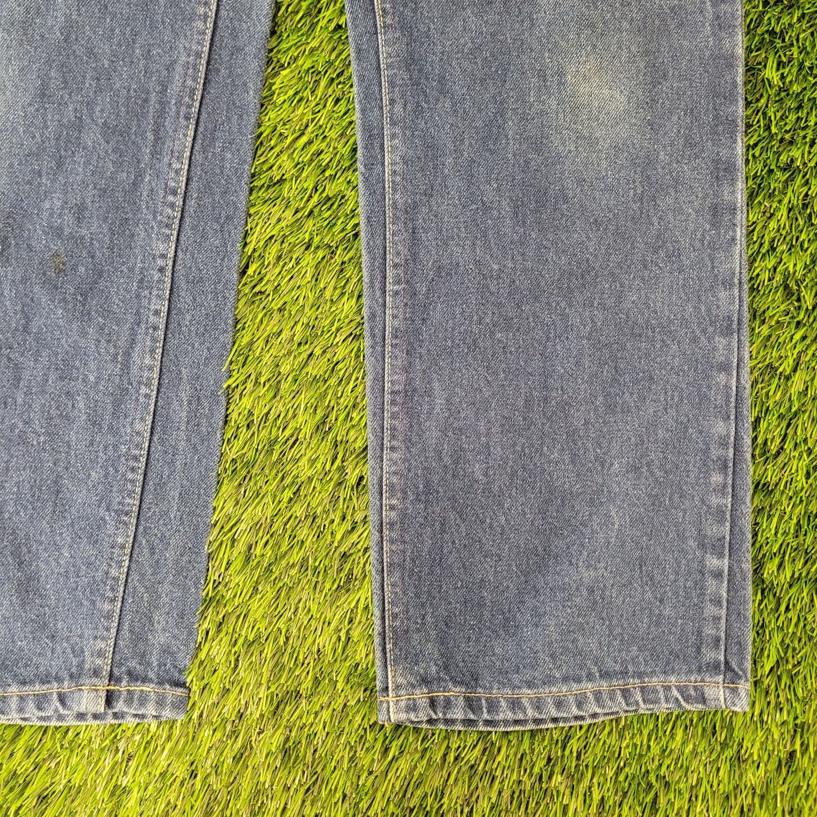 Lee Vintage 70s LEE Whiskered Jeans 35x28 Dark-Wash Talon-Zip Size US 35 - 11 Thumbnail