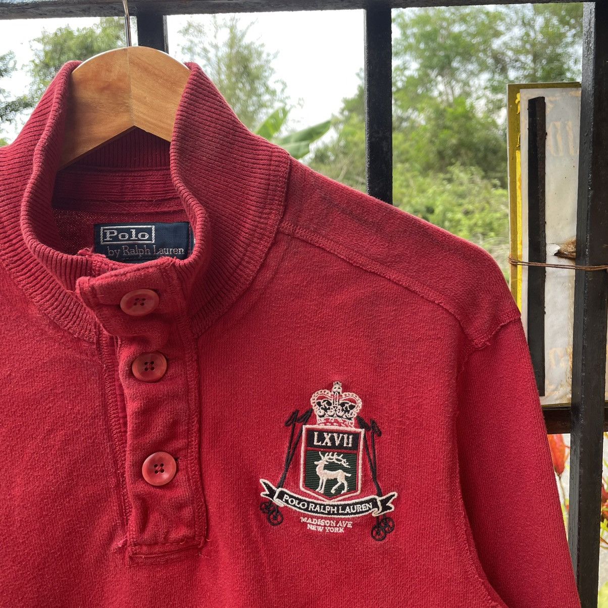 Polo Ralph Lauren 🔥Polo Ralph Lauren Half Buttons Sweat Rugby Shirts Size US M / EU 48-50 / 2 - 6 Thumbnail