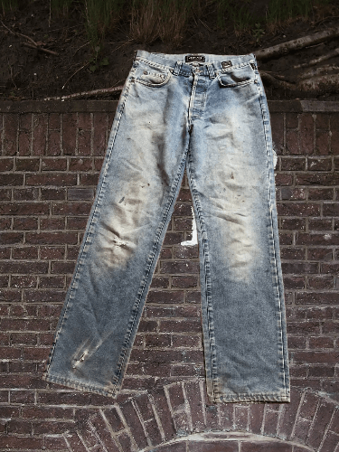 Versace Jeans Couture Vintage DISTRESSED jeans Versace streetwear PANTS Y2K Size US 34 / EU 50 - 1 Thumbnail