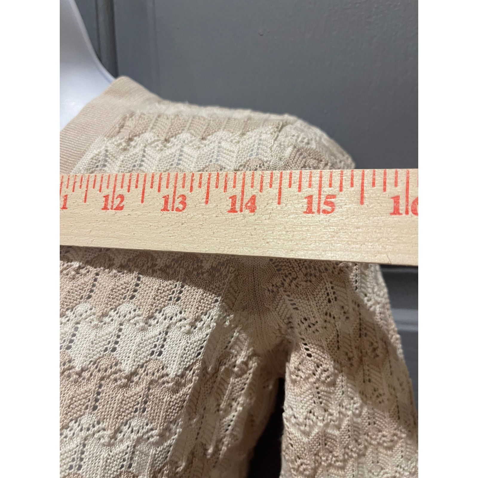 Brooks Brothers Brooks Brothers XS Textured Knit Cardigan Beige Cotton Size XS / US 0-2 / IT 36-38 - 3 Thumbnail