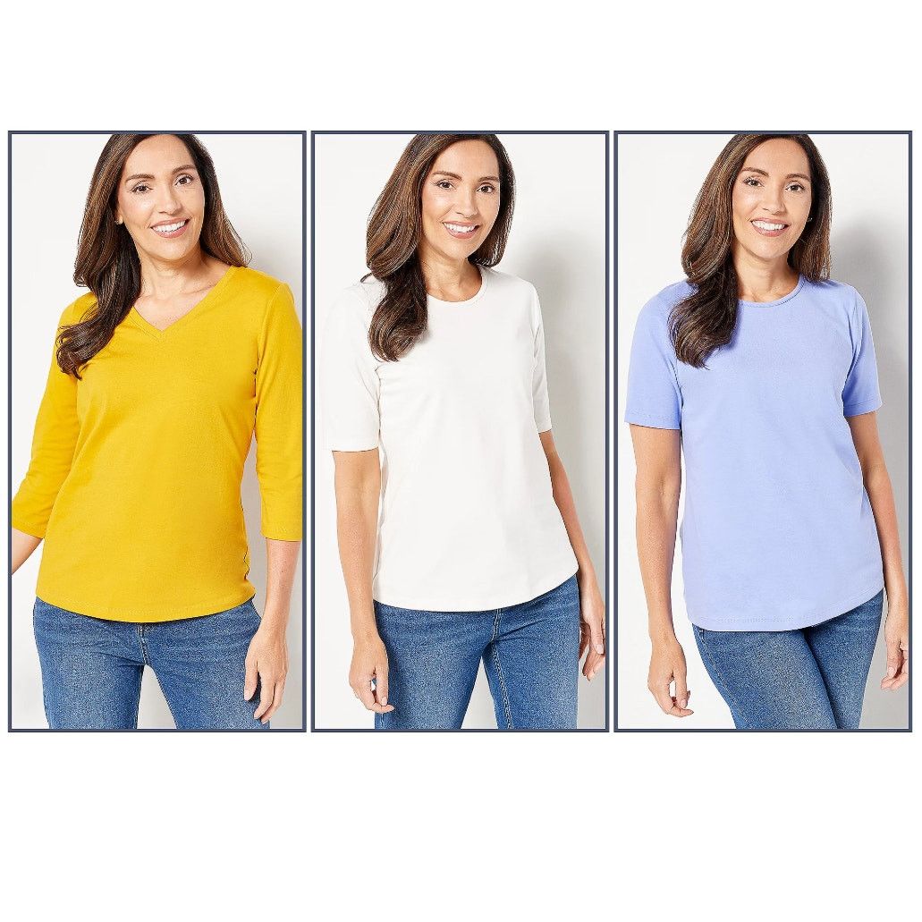 Other Denim & Co. Essentials Perfect Jersey Set of Three Knit Size S / US 4 / IT 40 - 9 Thumbnail