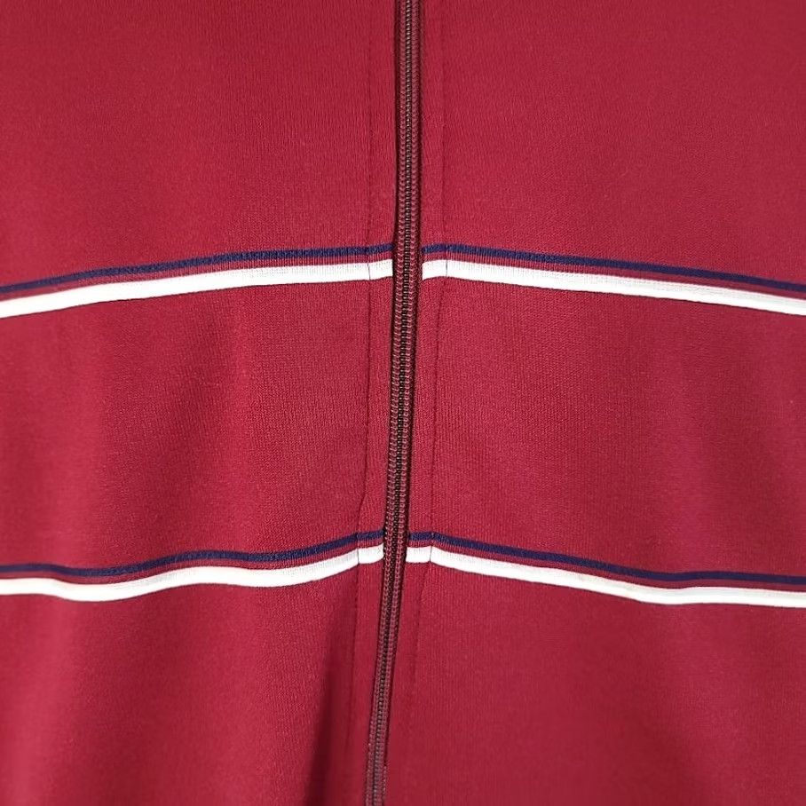 Vintage VINTAGE Sports Scene Track Jacket Mens Size Large Red 80s Full Zip Striped Size US L / EU 52-54 / 3 - 3 Thumbnail