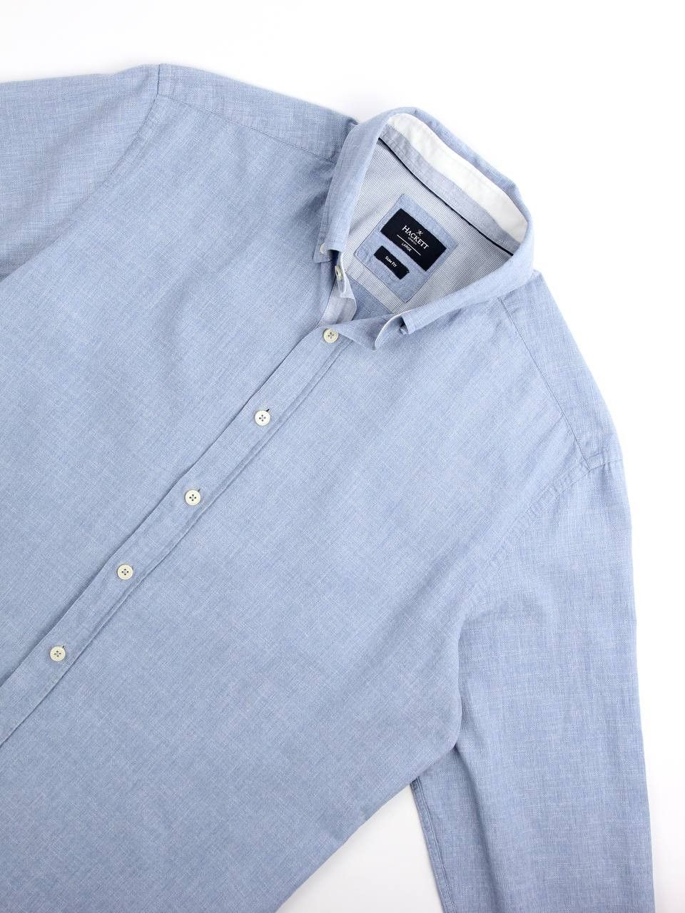 Hackett HACKETT LONDON Slim cotton shirt with elbow inserts Size US L / EU 52-54 / 3 - 7 Thumbnail