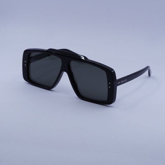 Gucci Gucci GG1369S 001 Sunglasses Black Square Frame, Grey Lenses Size ONE SIZE - 1 Thumbnail