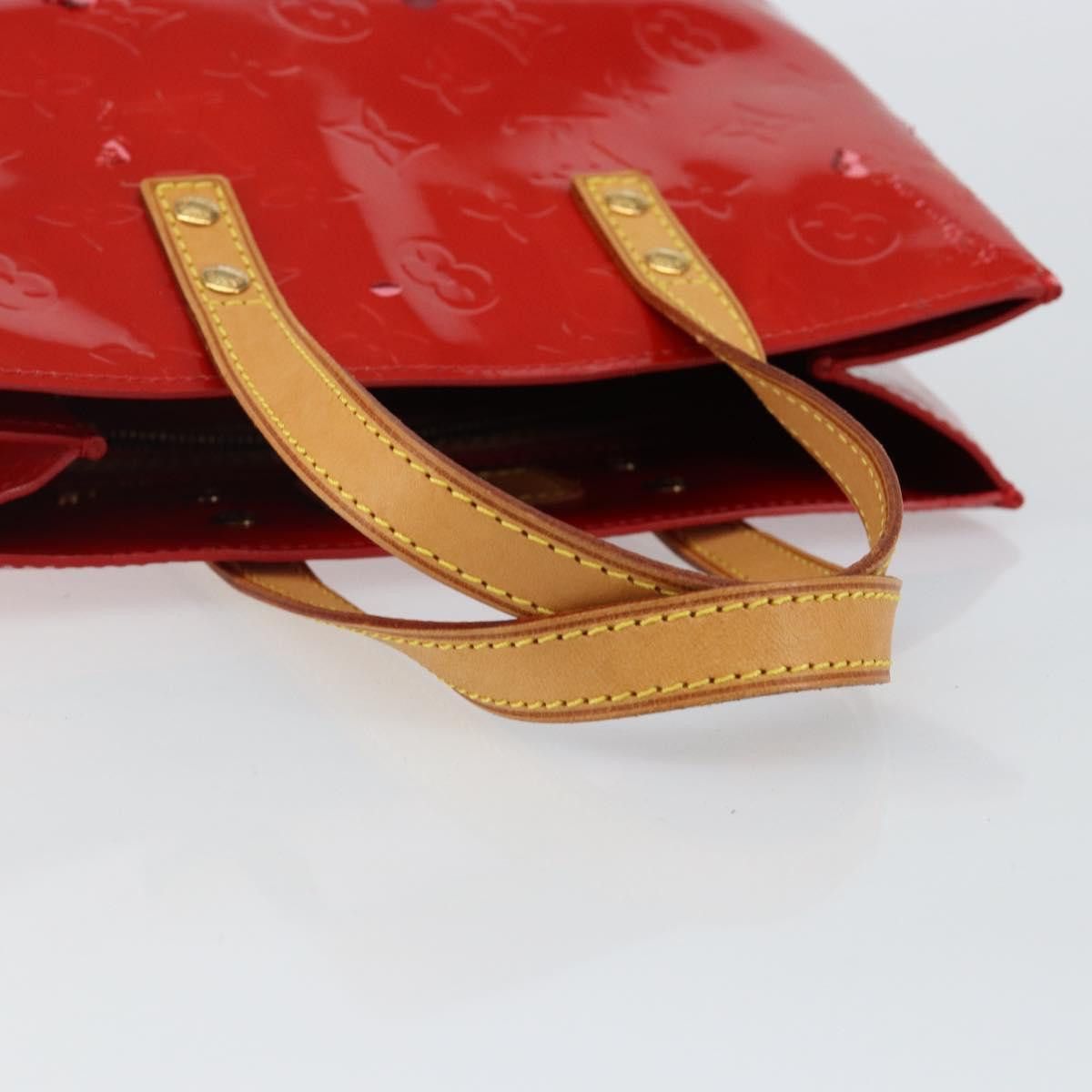 Louis Vuitton LOUIS VUITTON Monogram Vernis Reade PM Hand Bag Red Rouge Size ONE SIZE - 7 Thumbnail