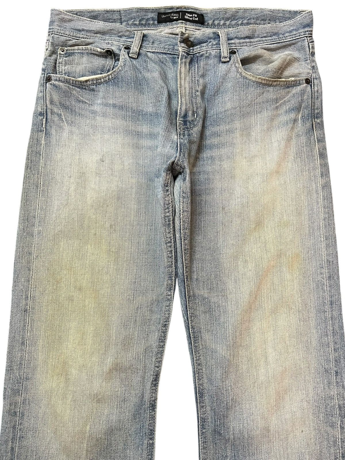 Uniqlo Vintagw Uniqlo Slim Fit Shoe Cut Faded Denim Size US 32 / EU 48 - 2 Thumbnail