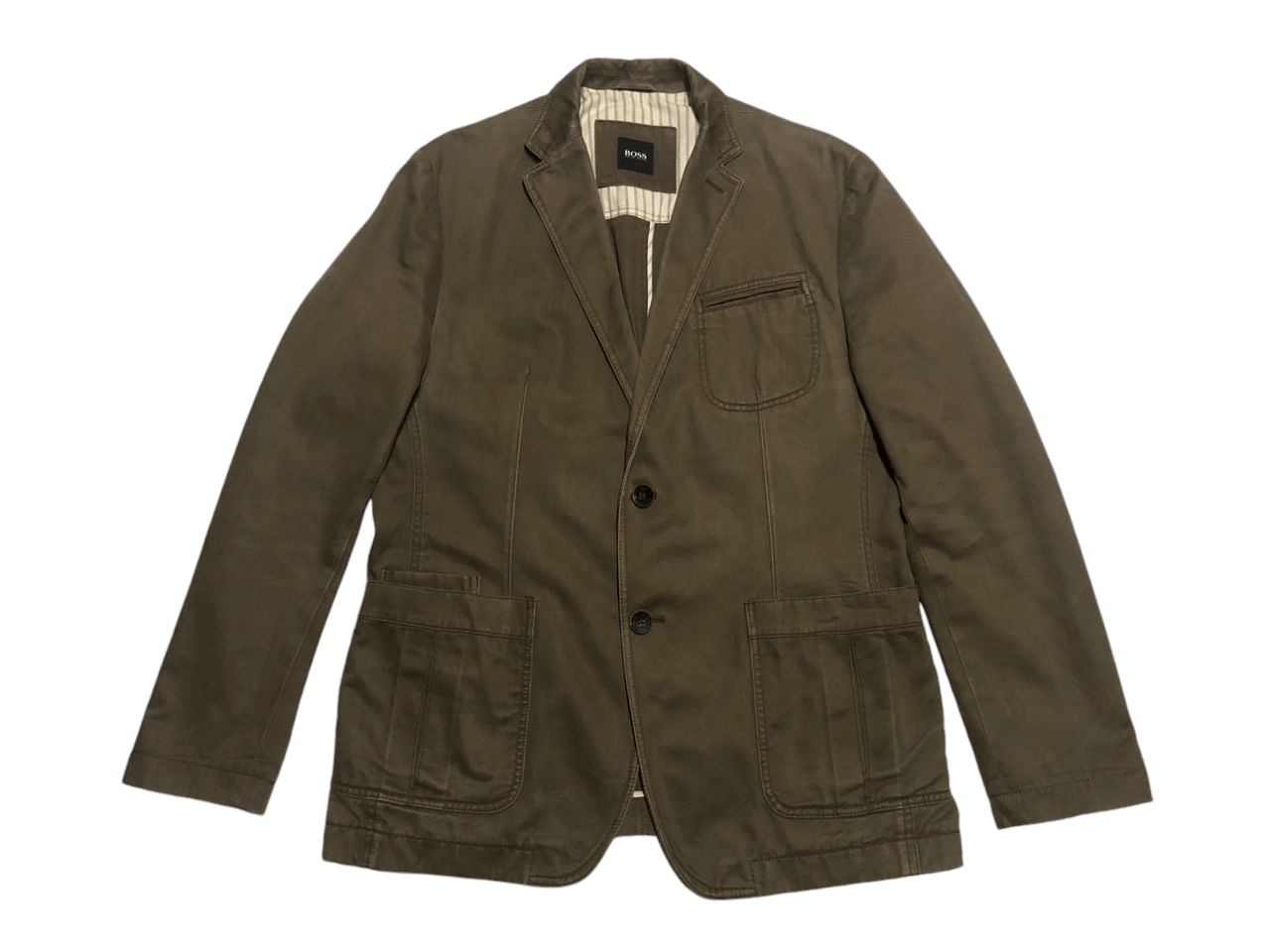 Hugo Boss Vintage Hugo Boss Coat Blazer Jacket Cotton Size US L / EU 52-54 / 3 - 1 Thumbnail