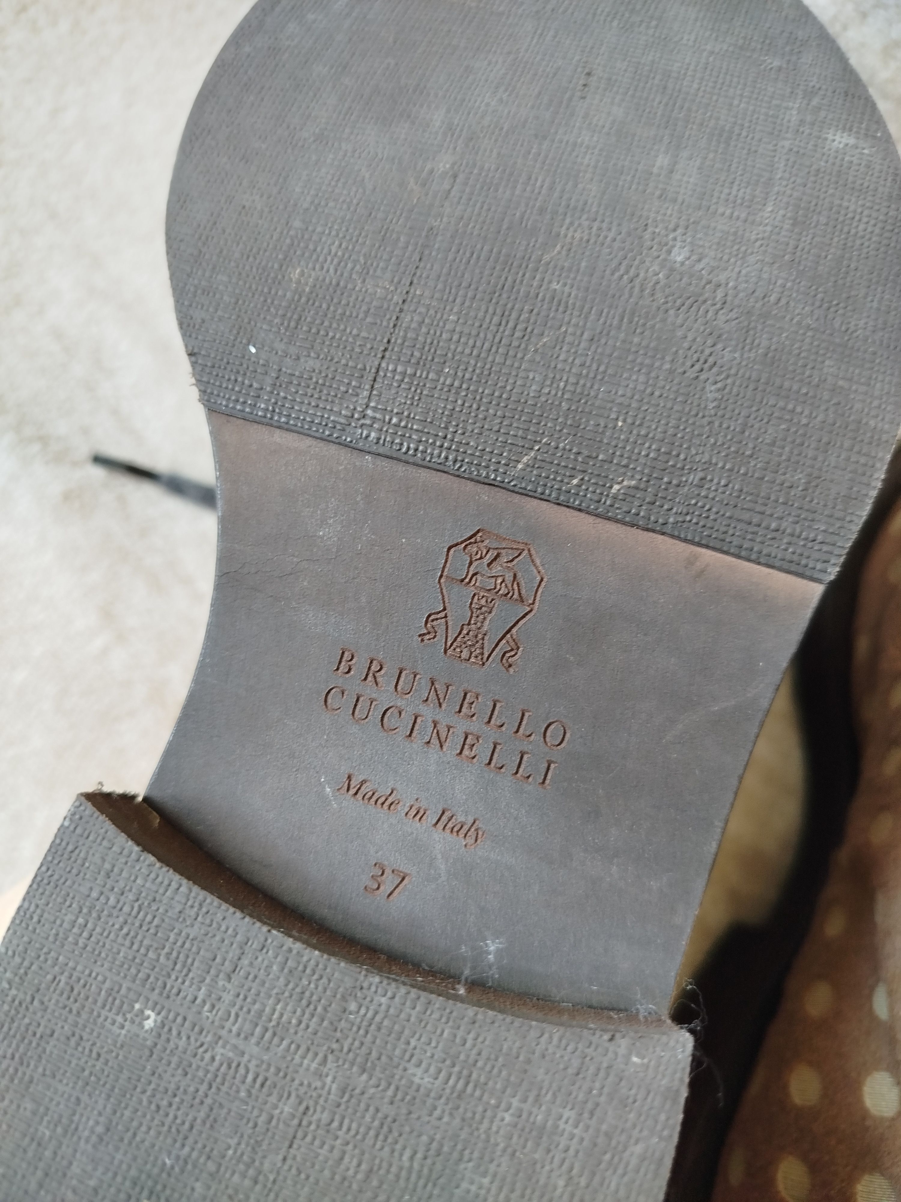 Brunello cucinelli brown pony calfskin lace ups