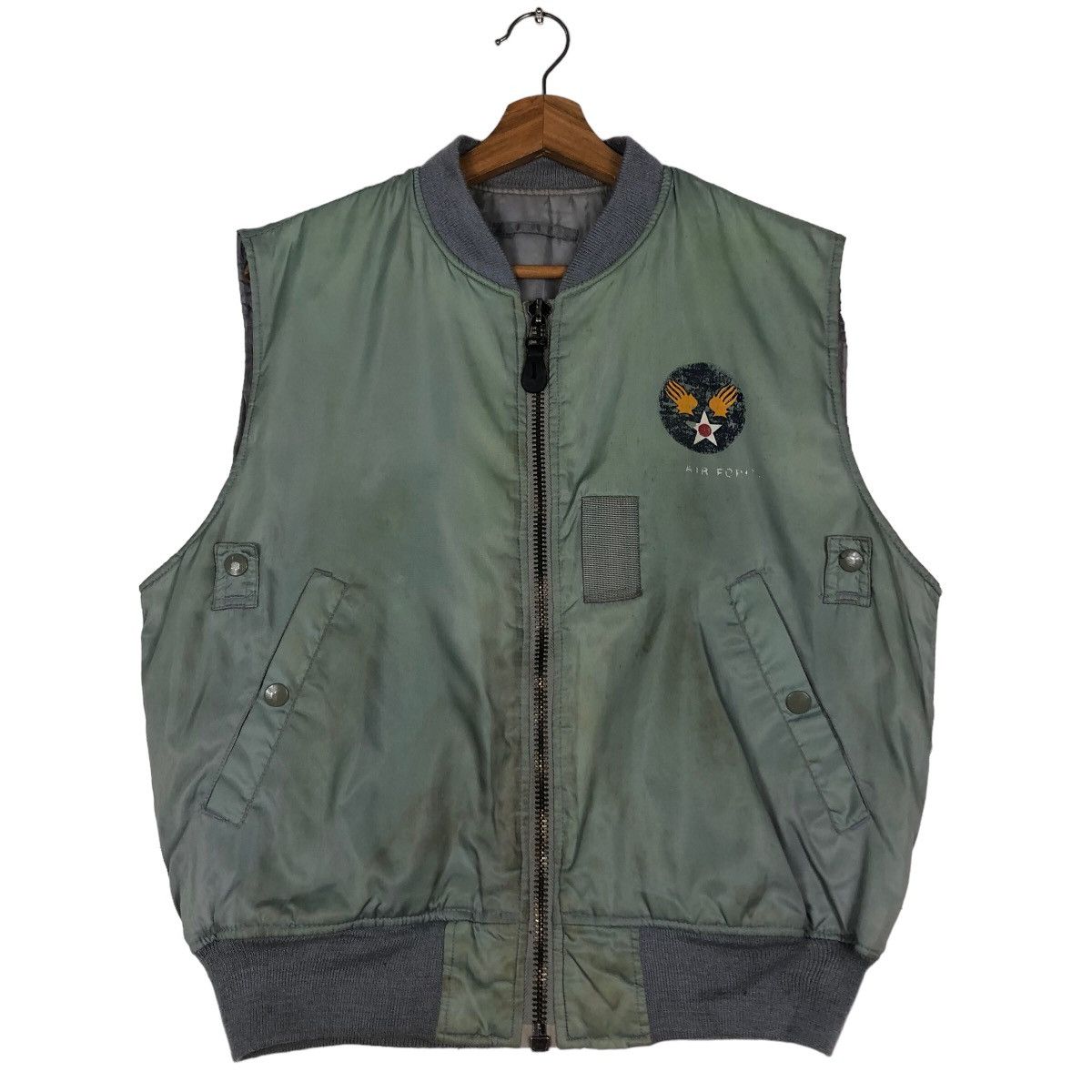 Other 🔥Vintage Fly Bomber Vest Jacket USN Military Biker Size US M / EU 48-50 / 2 - 1 Thumbnail