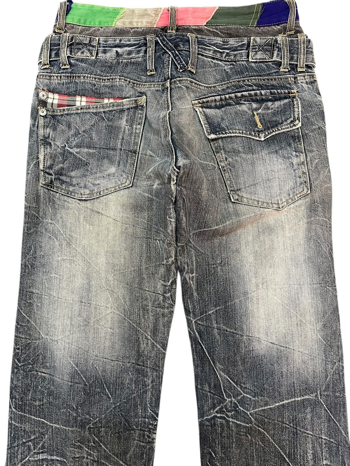 Beauty Beast × Hysteric Glamour × Japanese Brand Vintage Patina Double Waist AvantGarde Style Denim Size US 31 - 8 Thumbnail