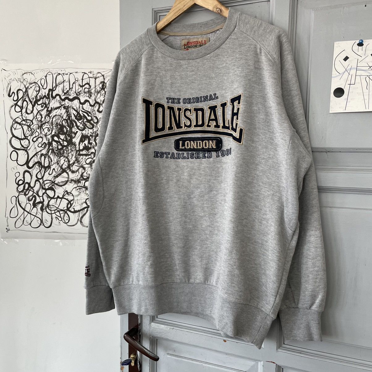 Lonsdale × Vintage Vintage 00s Lonsdale Heavy Boxy sweatshirt Y2K Big logo Size US XL / EU 56 / 4 - 2 Thumbnail