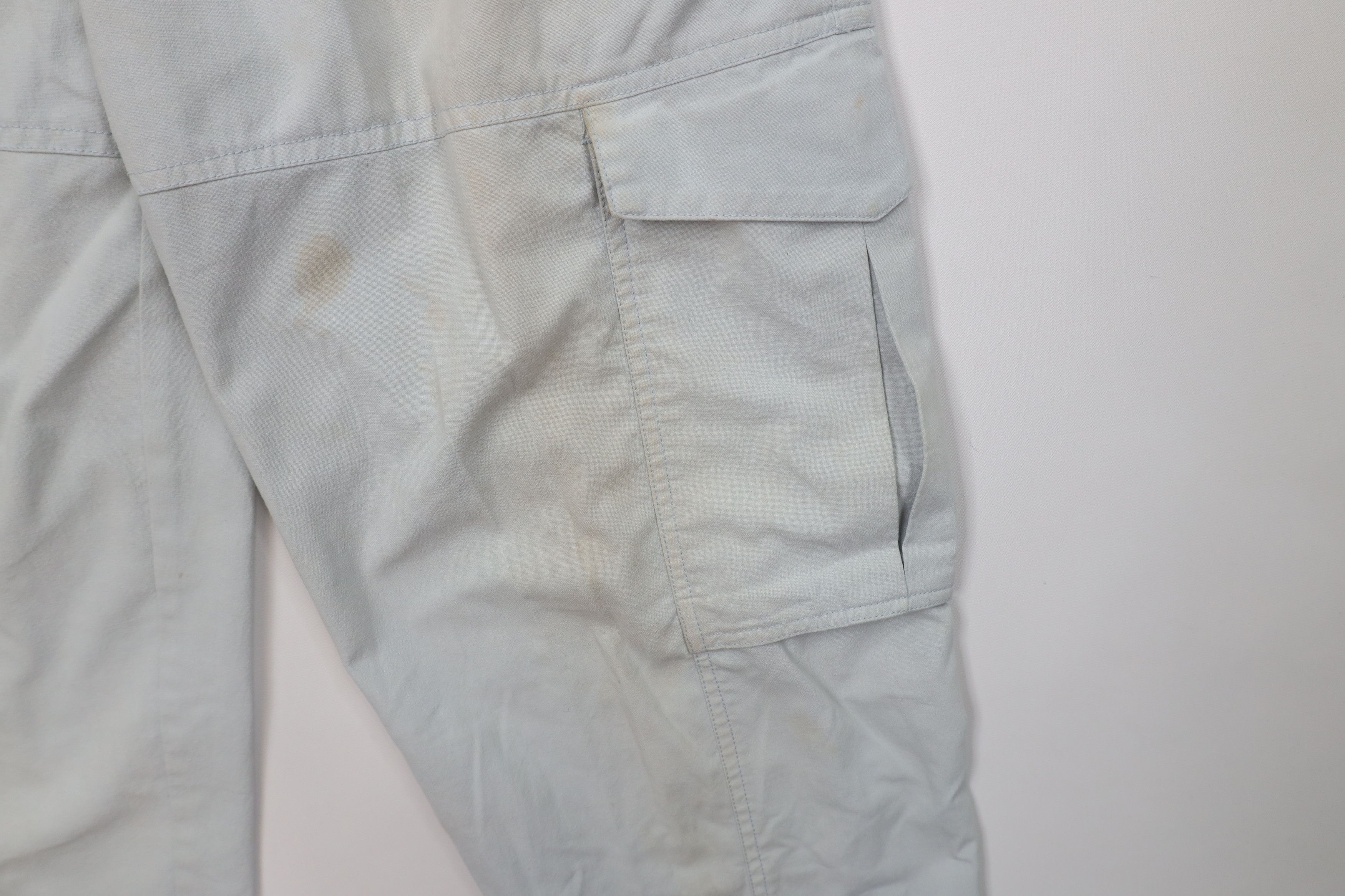Vintage Vintage 80s 90s Streetwear Tapered Leg Cargo Pants Blue Size US 30 / EU 46 - 6 Thumbnail