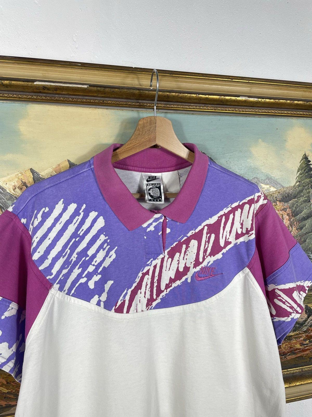 Nike × Vintage Nike Vintage Retro 90s Polo Top T shirt tee Challenge Court Size M / US 6-8 / IT 42-44 - 5 Thumbnail
