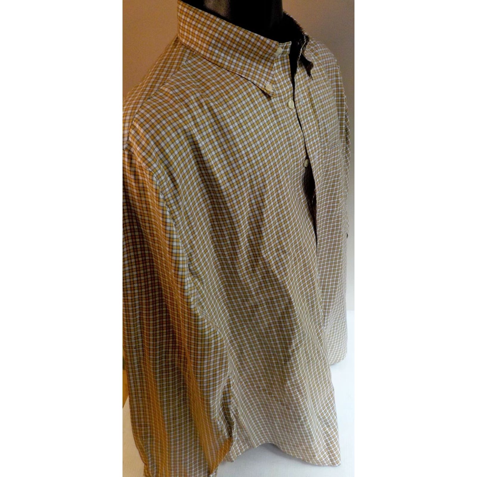 Brooks Brothers Brooks Brothers 1818 100% Supima Cotton Plaid LS Shirt Sailor Navy/Gold/White Size US L / EU 52-54 / 3 - 3 Thumbnail