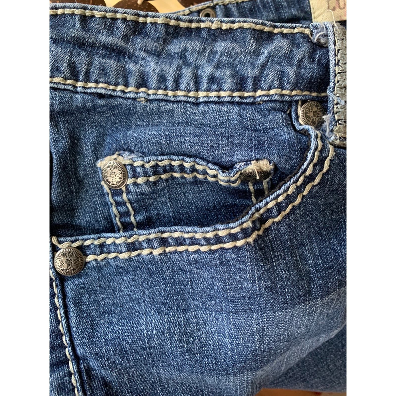 Luxe Luxe Nation Women 28/6 Jeans Midrise Thick Threading Size 28" / US 6 / IT 42 - 11 Thumbnail