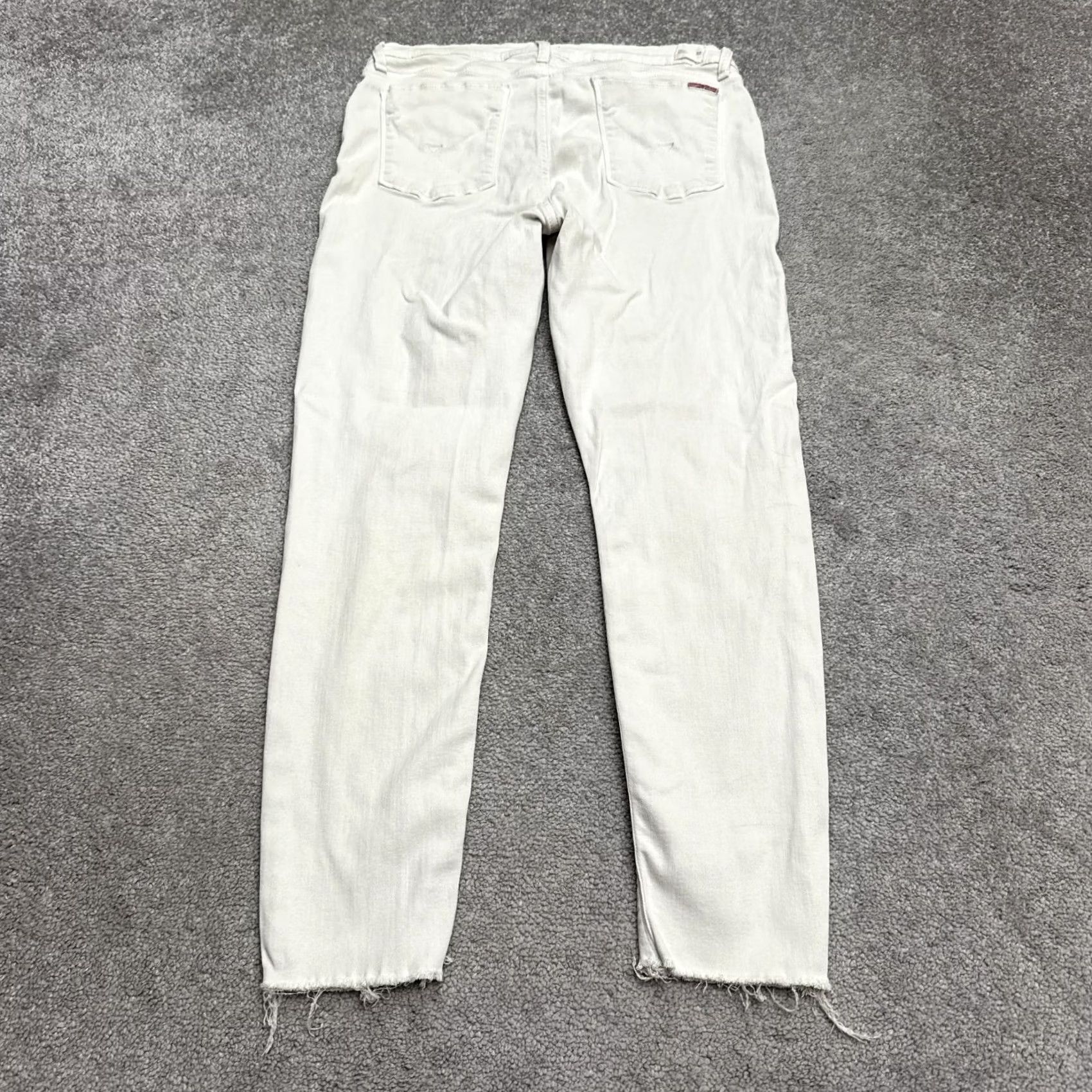 Hudson Hudson Krista Super Skinny Ankle Denim Jeans Womens 32 White Mid Rise Vintage No Size 24" / US 00 / IT 34 - 2 Thumbnail