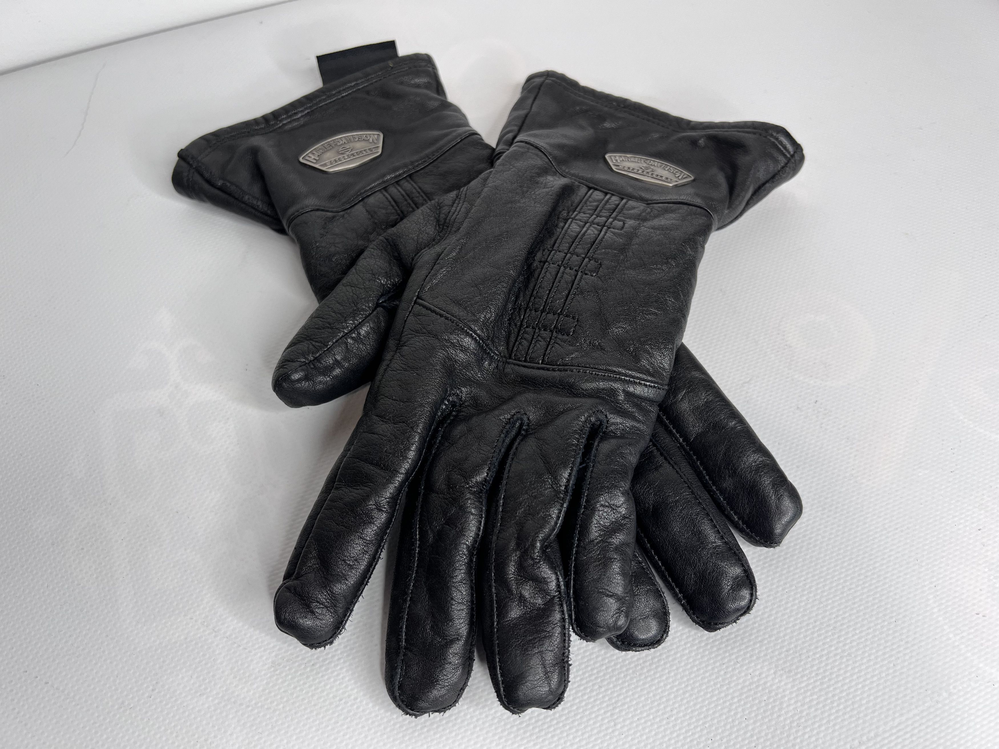 Ugg HARLEY DAVIDSON METAL LOGO PADDED GEL PALM LEATHER GLOVES Size ONE SIZE - 1 Thumbnail