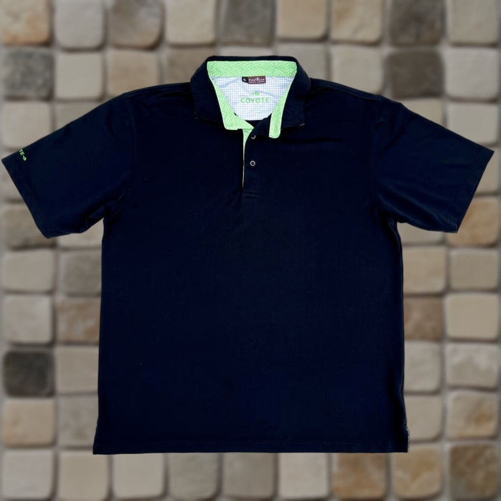 Vintage Finn Ryan Polo Shirt Mens XL Black Cotton Blend Short Sleeve Collared Performance Golf Shirt Size US XL / EU 56 / 4 - 1 Thumbnail