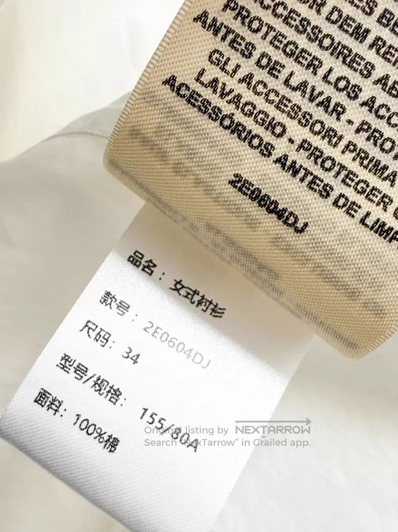 Hermes Hermes White Drawstring Pig Nose Silver Button Long Sleeve Size XXS / US 00 / IT 34 - 7 Thumbnail