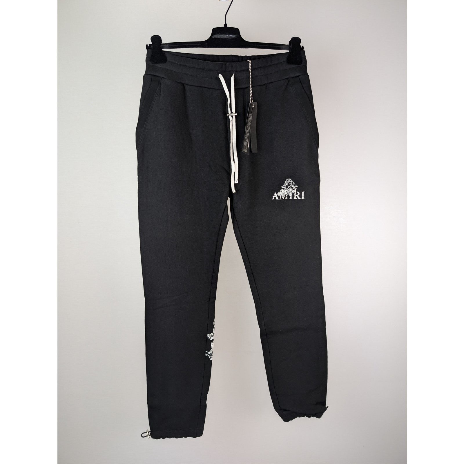 Amiri o1rshd1 Crystal Outline Cherub Sweatpants in Black Size US 32 / EU 48 - 2 Thumbnail